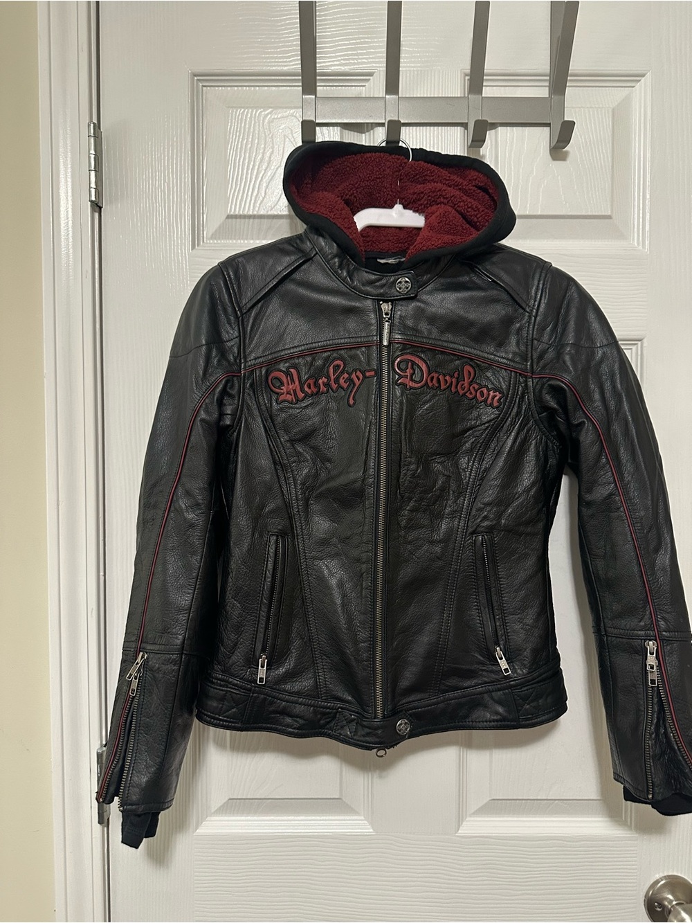 Women’s Harley Davidson “Wildside” Black Leather Jacket w/ Liner - Size XS